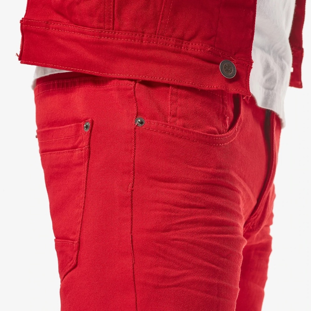 Copper Rivet Red Denim Pant - Picture 8 of 11